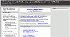 Desktop Screenshot of preservationandarchivingsig.org